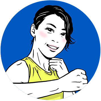 ブログ「笑顔で動こうSmile-Move」プロフィールイラスト