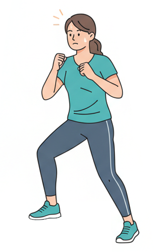 運動する女性のイラスト